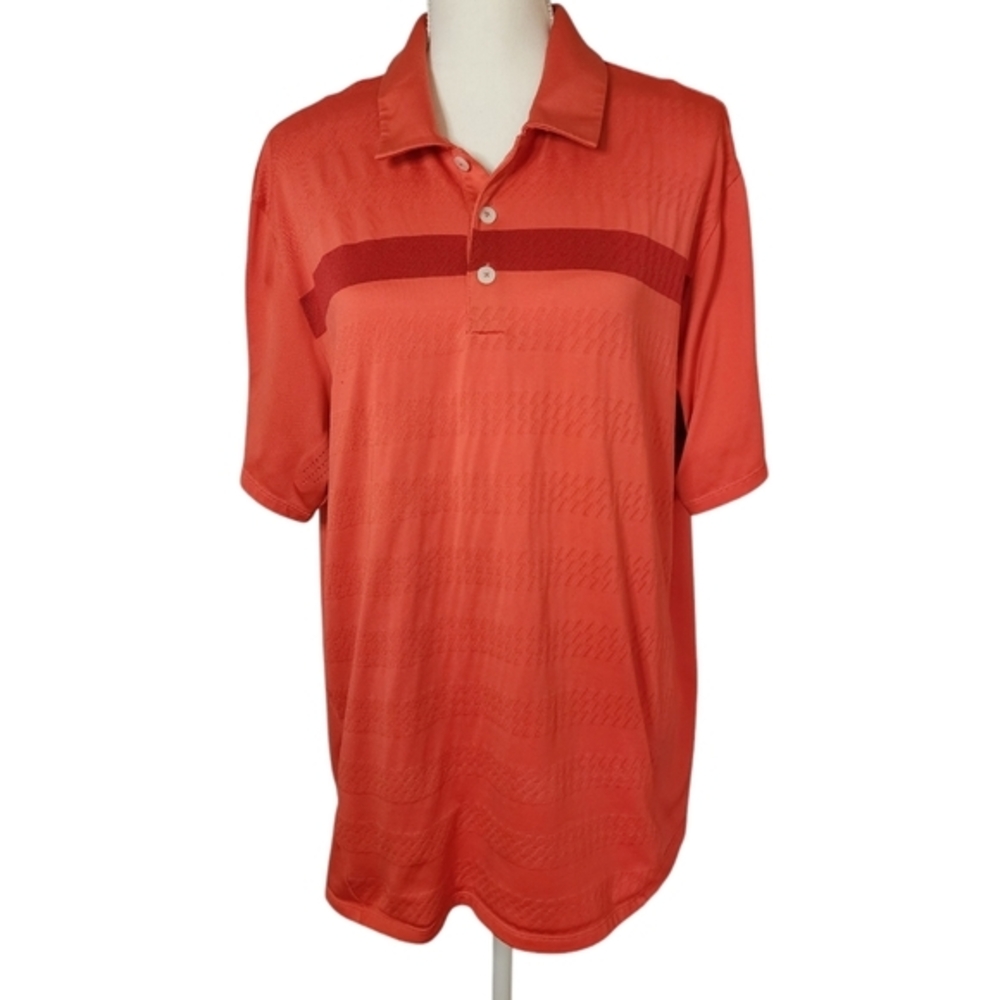 Adidas Polo Shirt Mens Large Climacool Golf Rose Red